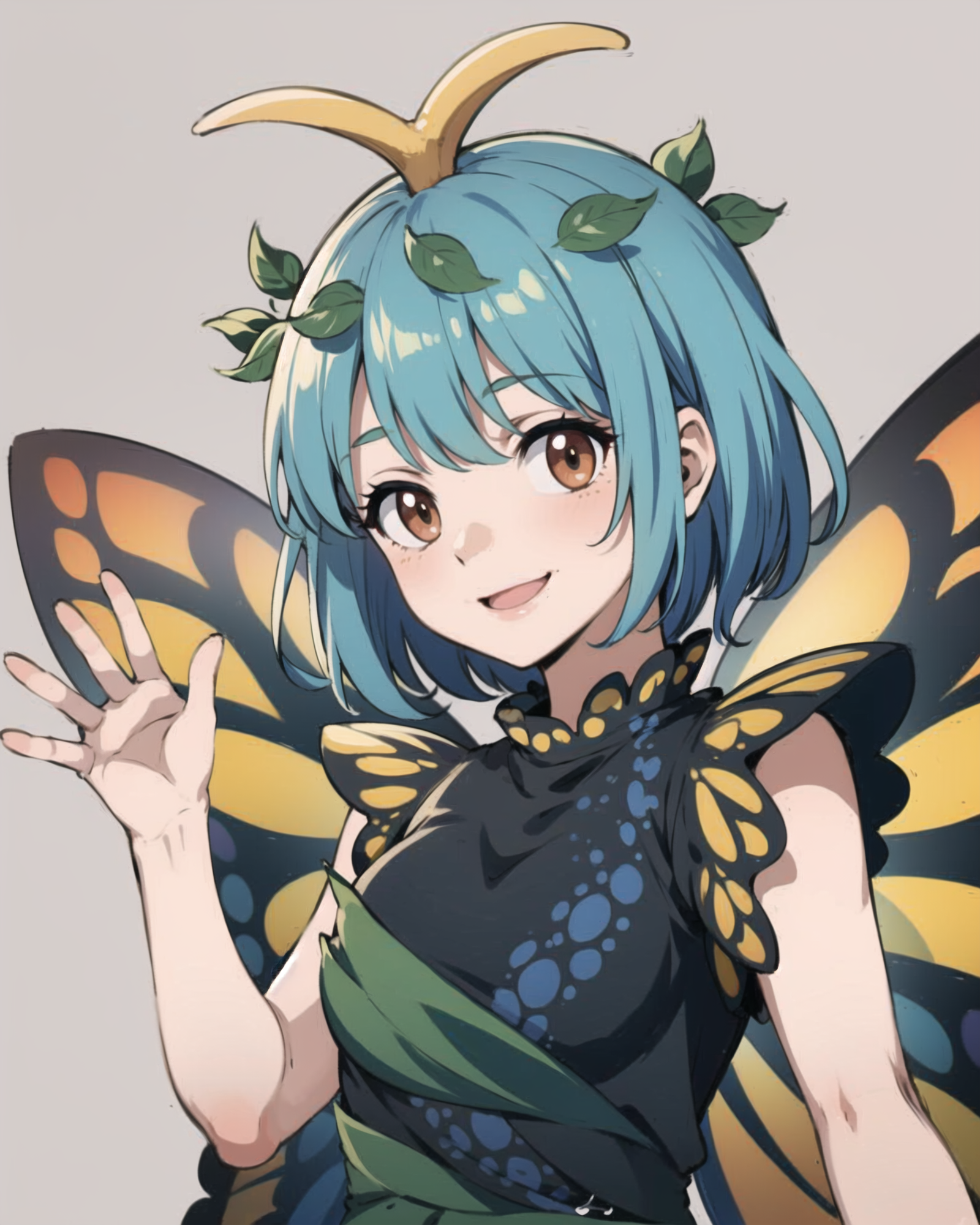 00727-2772277170-masterpiece, best quality, _lora_EternityLarva_1_,1girl, antennae, leaf on head,short hair, aqua hair, brown eyes, butterfly win.png